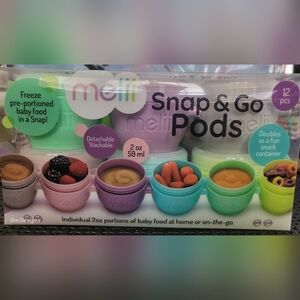 Melii Snap & Go Pods 2 oz - 12 piece baby food storage.